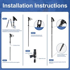 Hiking Poles 2 Pack, Aircraft-Aluminum Alloy Trekking Poles for Hiking, Adjus…