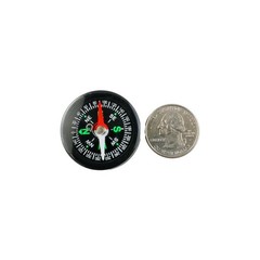 Economy Compass 1-1/4″ Diameter Portable Plastic with Easy Read Black Background