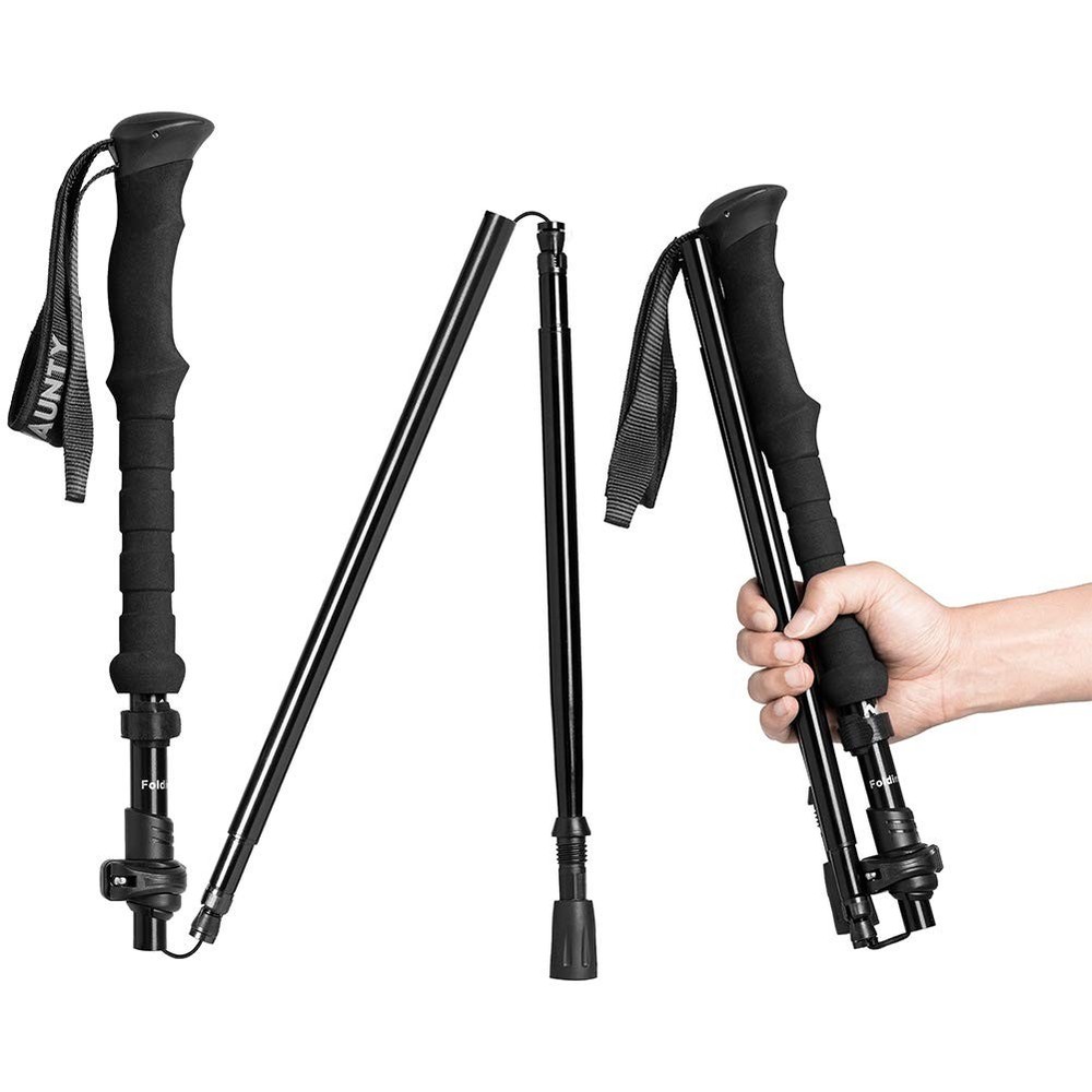 Collapsible Walking Stick for Travel Adjustable Lightweight Trekking Trail Hi