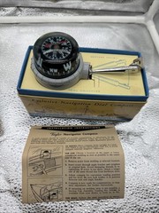 RARE Vintage Taylor Compass With Box #2957 Auto Boat Plane Used