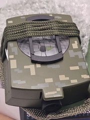 SE CC4580 Survival Emergency Compass Green Camo Olive US Military Style & Case