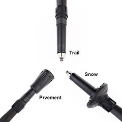 Travel Folding Trekking Hiking Pole with Carrying Case,Collapsible Cane Black