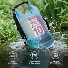Dry Bag Waterproof, Roll Top Small Waterproof Backpack Floating 10L Orange