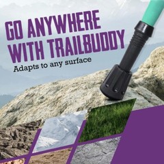 TrailBuddy Walking Stick Tips – Pack of 6 Replacement Rubber Cane Tips Fit Most