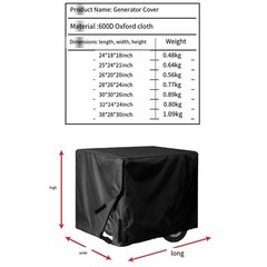 Outdoor Generator Storage Cover 600D Oxford Fabric for Most Generators