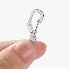 D Shaped Spring Snap Hook Carabiner 28mm for Keyrings Backpacks Gear Loops Zinc