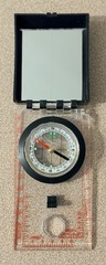 VTG Eddie Bauer Mirror Sighting Compass – Liquid Filled Orienteering Tool – VGUC