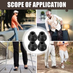 4PCS Anti-skid Crutch Foot Pad Rubber Cane Tips Cane Tip Cane Tips for Crutch