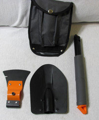 Protocol Tactical Shovel Entrenchment Tool & Axe w/ Sheath Backpacking Camping