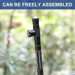Tactical Hiking Stick 5 Section Heavy Duty Walking Staff Aluminum Alloy