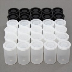 10-100pcs Plastic Empty Black/White Bottle 35mm Film Cans Canisters Containers