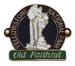 Yellowstone National Park – Old Faithful – Hiking Stick Medallion