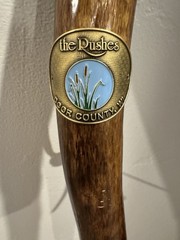 Hand Carved Hiking Stick Trekking Walking Cane Staff Folk Art Approx. 41.5”