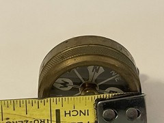 Vintage Marbles Gladstone Mich Brass Compass Black Face Pin Type 1 1/8″🌺🌺