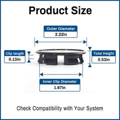 4Pcs 3.19 inch Trailer Wheel Center Caps Truck Trailer RV SUV Wheels Rims, Ca…