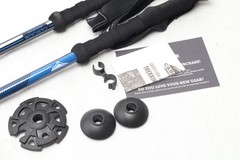 Cascade Mountain Tech Trekking Poles Twist Blue Eva Grip One Size New