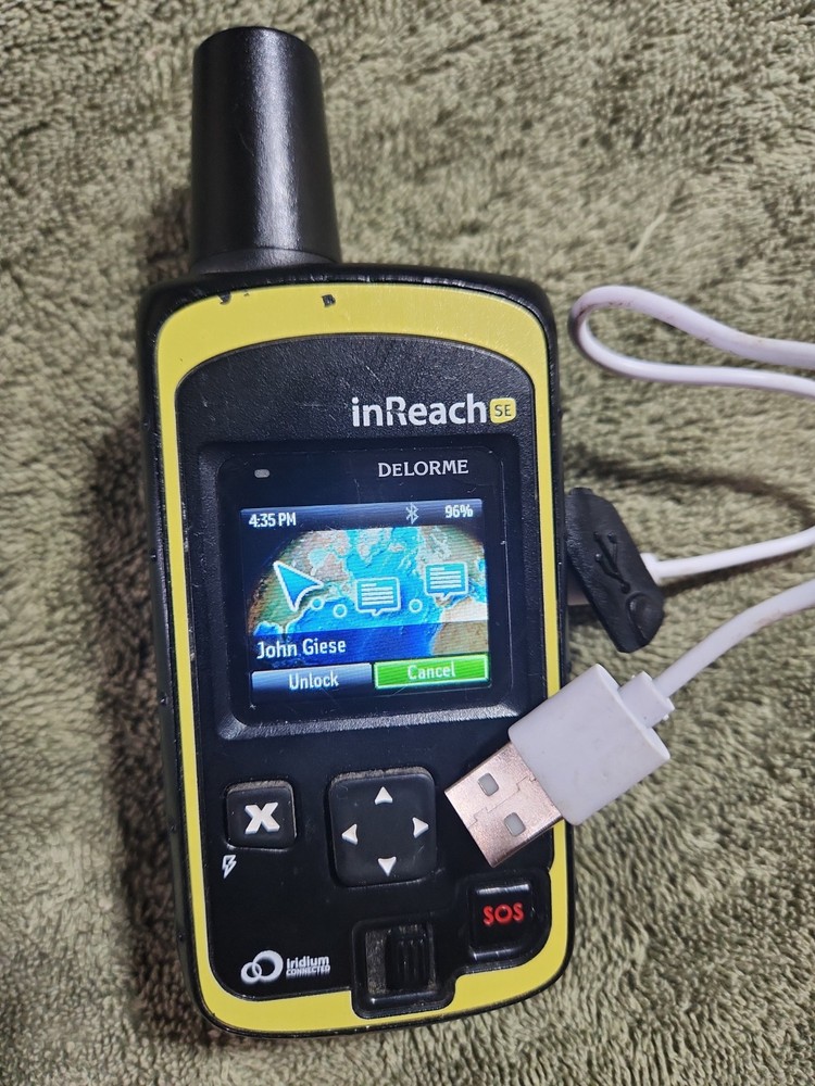 DeLorme inReach SE Satellite Communicator Model INRCH20 Handheld GPS Transmitter