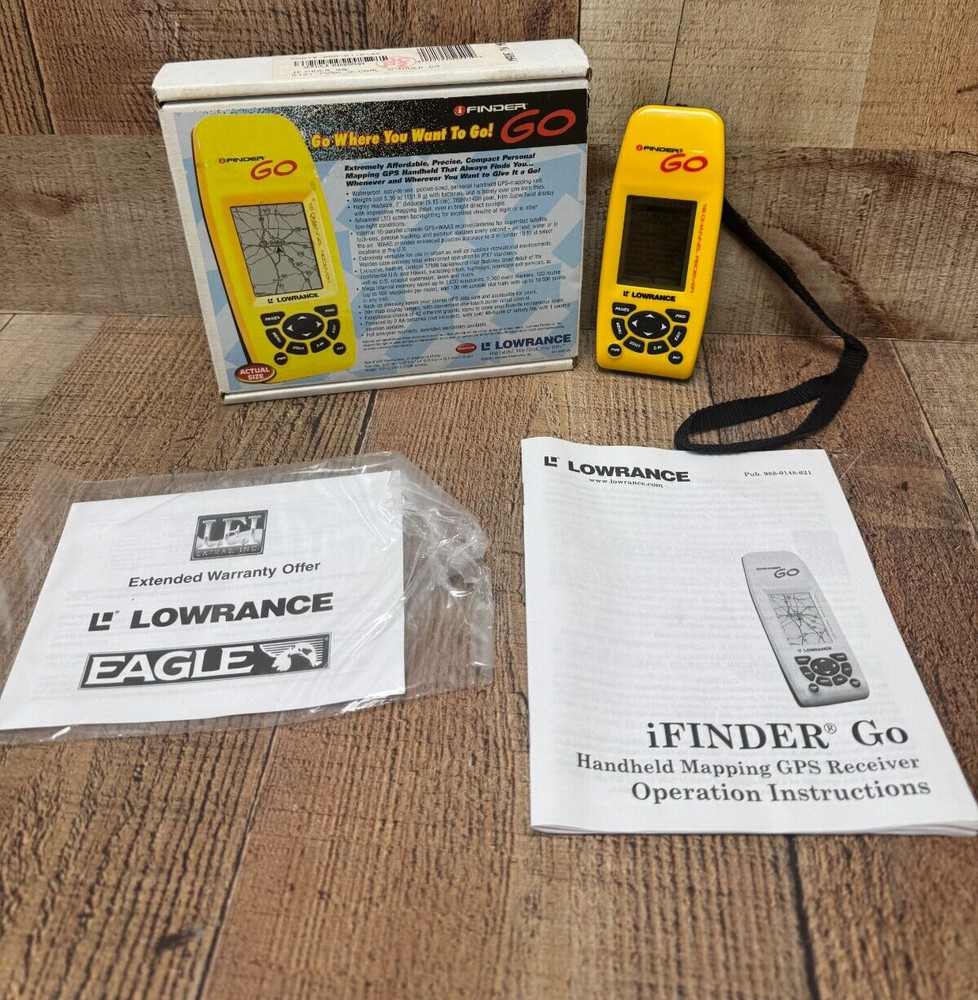 Lowrance Ifinder Go Handheld Mapping Hiking GPS Receiver Yellow/Black 18-Channel
