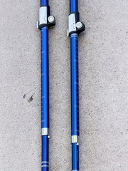 Set of Trekology Folding Trekking Poles 110-130CM Blue W/Bag – 11J
