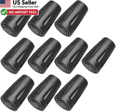 10 Pack Trekking Pole Tips Rubber Hiking Stick Protectors Nordic Walking Caps