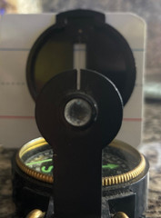 Vintage engineer directional compass, Brass color, Used