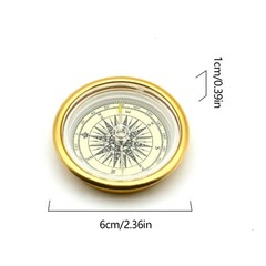 Retros Golden Aluminum Compasses Accurate Direction Finding Tool Light weight