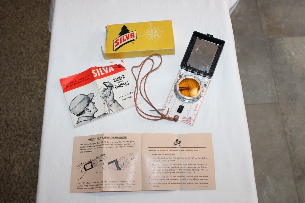 Silva Type 15T ALUMINUM COVER The Ranger Sweden Compass & Box Instructions