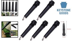 5 Pack Tungsten Steel Tips for Hiking & Walking Poles – Durable Replacement A…