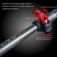 Adjustable Carbon Fibre Outdoor Trekking Poles EVA Cork Quick Adjustable Locks 1