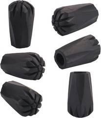 6x Universal Rubber Trekking Pole Tips – Extra Thick, Wear-Resistant for Hiki…