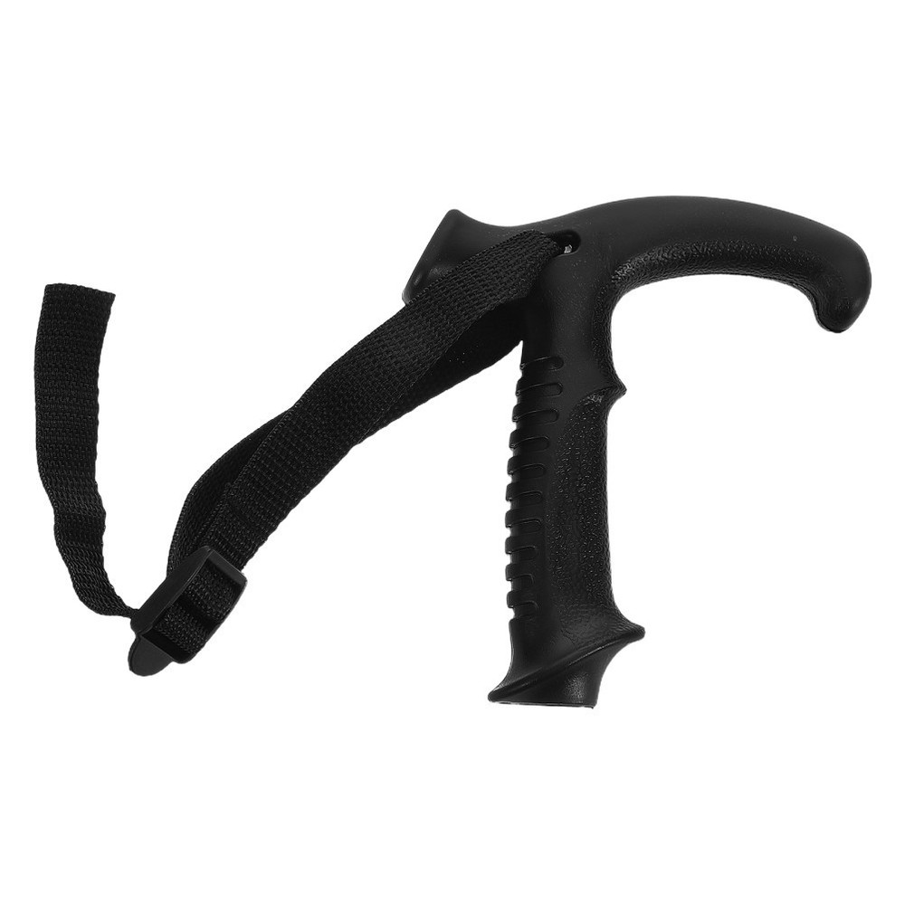 Walking Stick Handle Grip Made of with Ergonomic T Shape and Wrist Strap