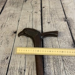 Eagle Bird Head 90cm Tribal African Walking Stick Cane Hand Carved Dark Wood