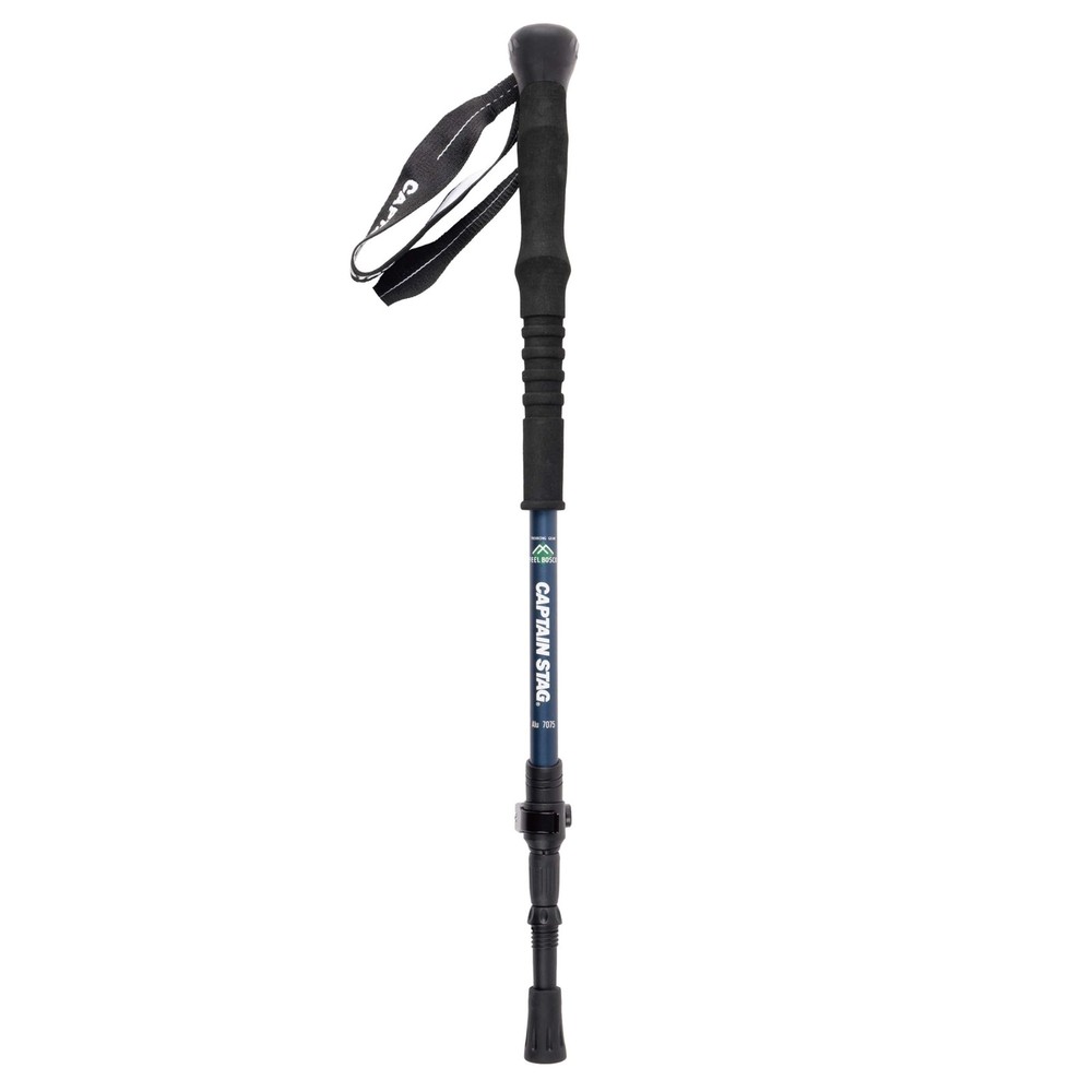 CAPTAIN STAG Trekking Poles, 3-Section Type 2, Lever & Pin Lock System, I-Shaped