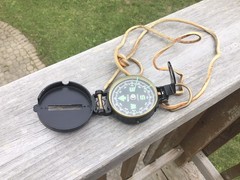 Vintage LENSATIC Compass – JAPAN – Use for Hiking Direction Etc.