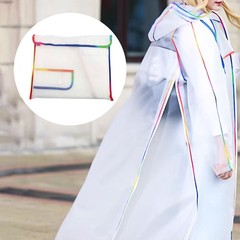 Transparent Lightweight EVA Raincoat Hooded Jacket for Hiking and Travel Use