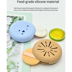 Practical and Portable Makeup Puff Case Silicone Puff Storage Box for Travel
