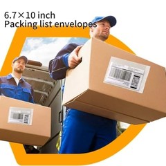 200PCS 6.7″ x 10″ Clear Packing List Envelopes, Self 6.7x 10inch-200pcs