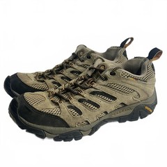 Merrell Moab Ventilator Low Mens 8.5 Beige Mid Hiking Trail Boots Shoes