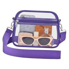 Clear Bag for Stadium Events – Stadium Approved Mini Clear Purse, Small Purple