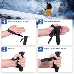 Sturdy Hiking Poles with Carbon Steel Tips – Lightweight and Adjustable Design