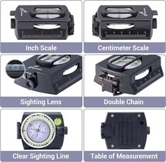 Rugged Military Compass – Accurate Lensatic Sighting – Portable – Waterproof