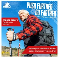 TrailBuddy Trekking Poles – Adjustable Hiking for Snowshoe & Backpacking Gear