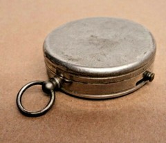 1930s STELLAR Germany Jeweled-Transit Lock 1-13/16″ (46mm) Hinged Case Compass