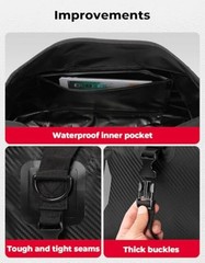Waterproof Motorcycle Dry Bag – Duffle Tail Bag Soft Luggage/40L/65L 25L Black