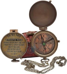 son gifts from mom and dad son compass with leather case son graduation gift