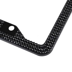 Fashion Handmade 4 Holes Black Crystal License Plate Frames,Premium US