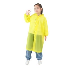 Kids Transparent Raincoat Extra Thick Long Design for School and Travel