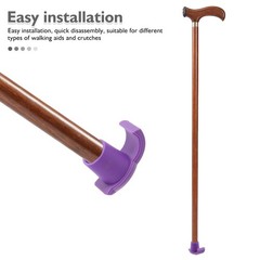2Pcs Durable Walker Ski Glides for Seniors Purple Nonstick Anti Skid Pads