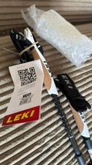 LEKI Nordic Walking Speed Pacer Vario Black/White 120cm, Ships Fast!