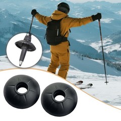 2x Trekking Pole Mud Baskets Replacement for Hiking Outdoor Activities Black